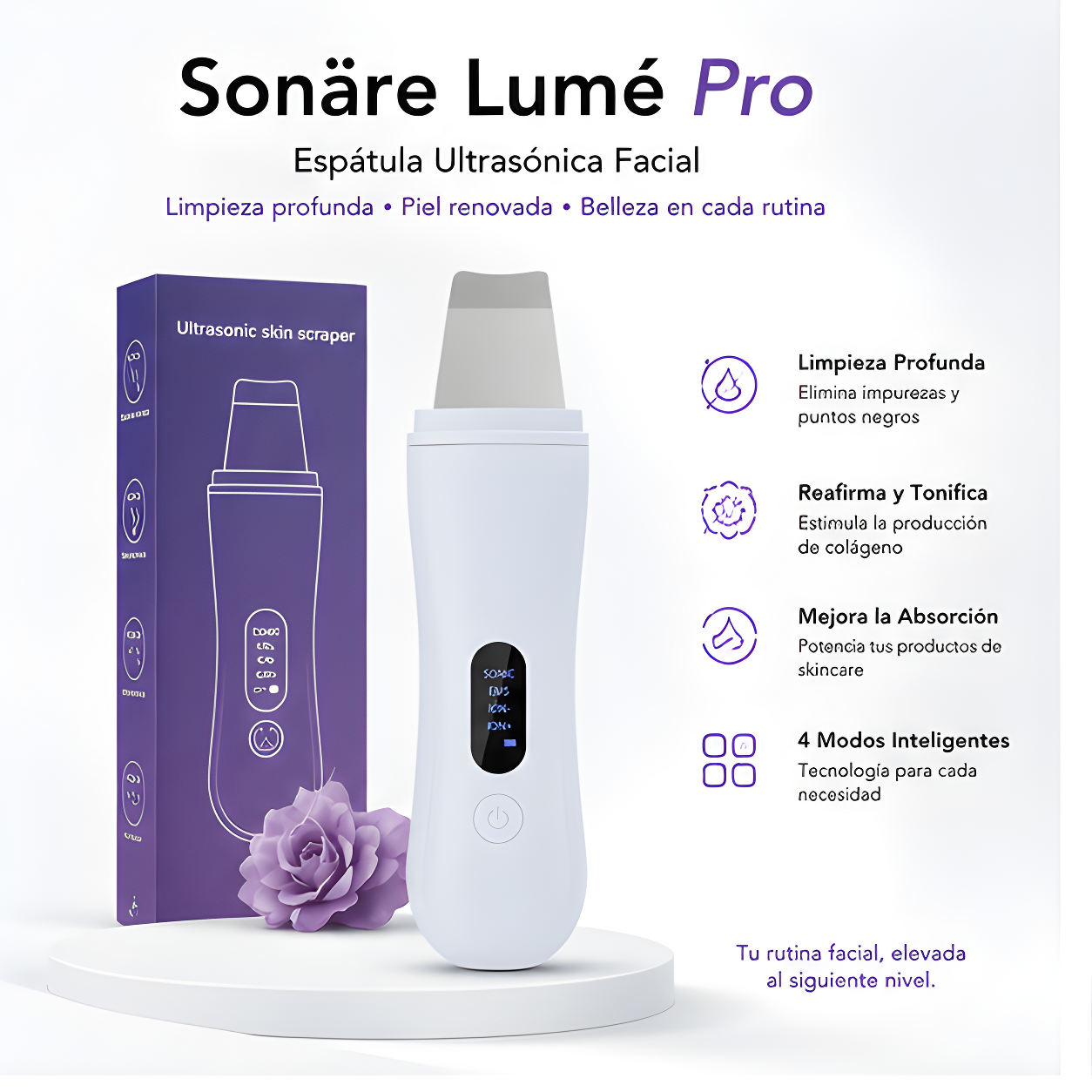 Sonäre Lumé — Espátula Ultrasónica Facial